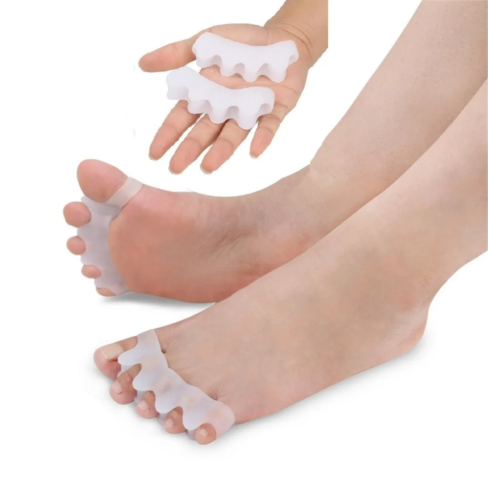 4X Zehenspreizer Hallux Valgus 2 Unterschiedliche Paar - Premium-Set - Super weich, komfortabel und Hohe Lebensdauer - Mit Zufriedenheitsgarantie - BPA Frei