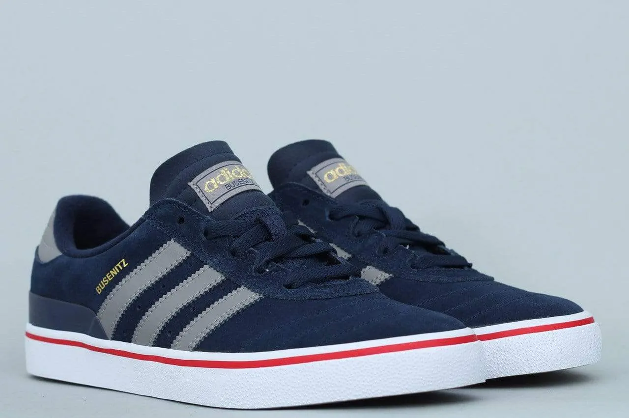 Adidas Busenitz Vulc Shoes Collegiate Navy / Ch Solid Grey / Scarlet