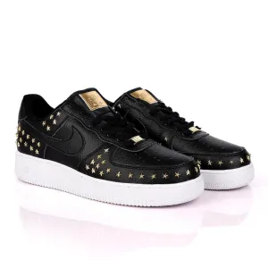 Air Force 1 Low Stars Sneaker Shoes -Black