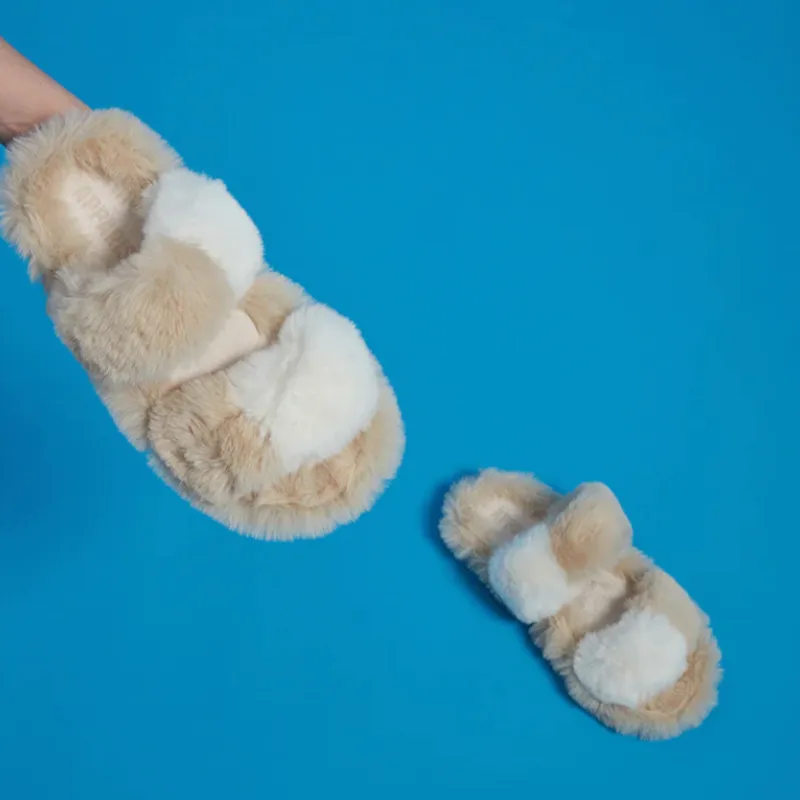 Apparis Lois Ivory & Latte Slippers