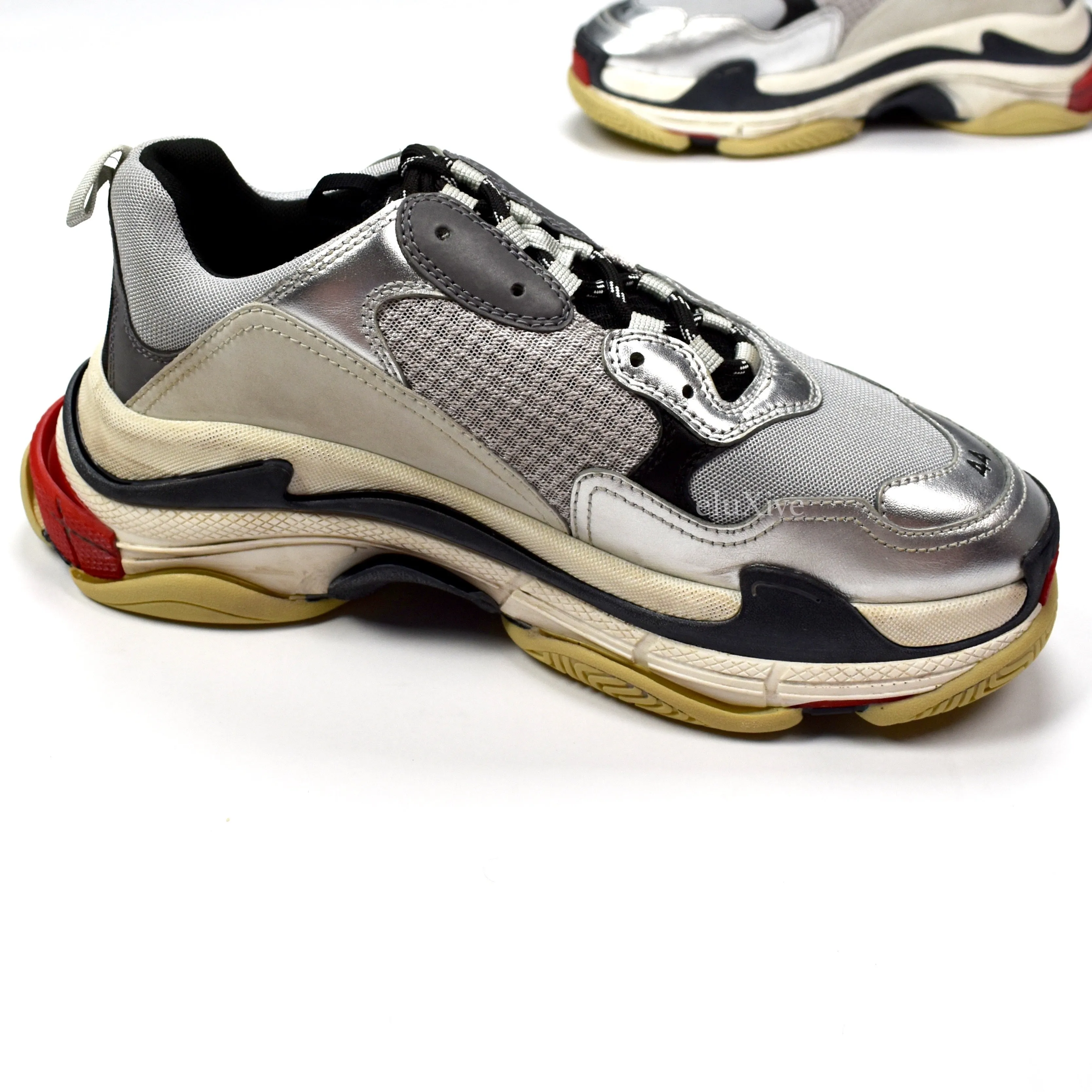Balenciaga - SS18 Triple S Trainer (Silver/Red)
