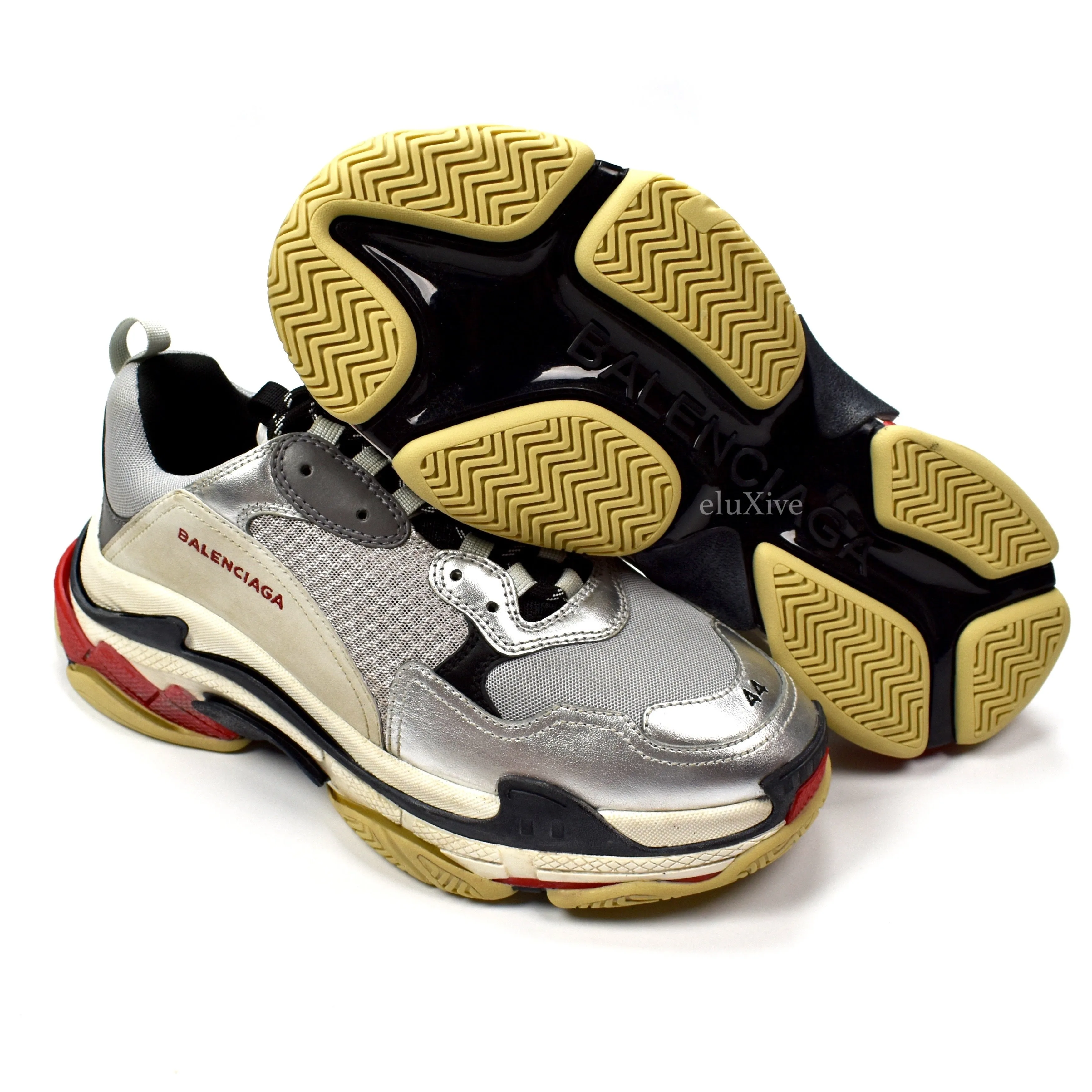 Balenciaga - SS18 Triple S Trainer (Silver/Red)