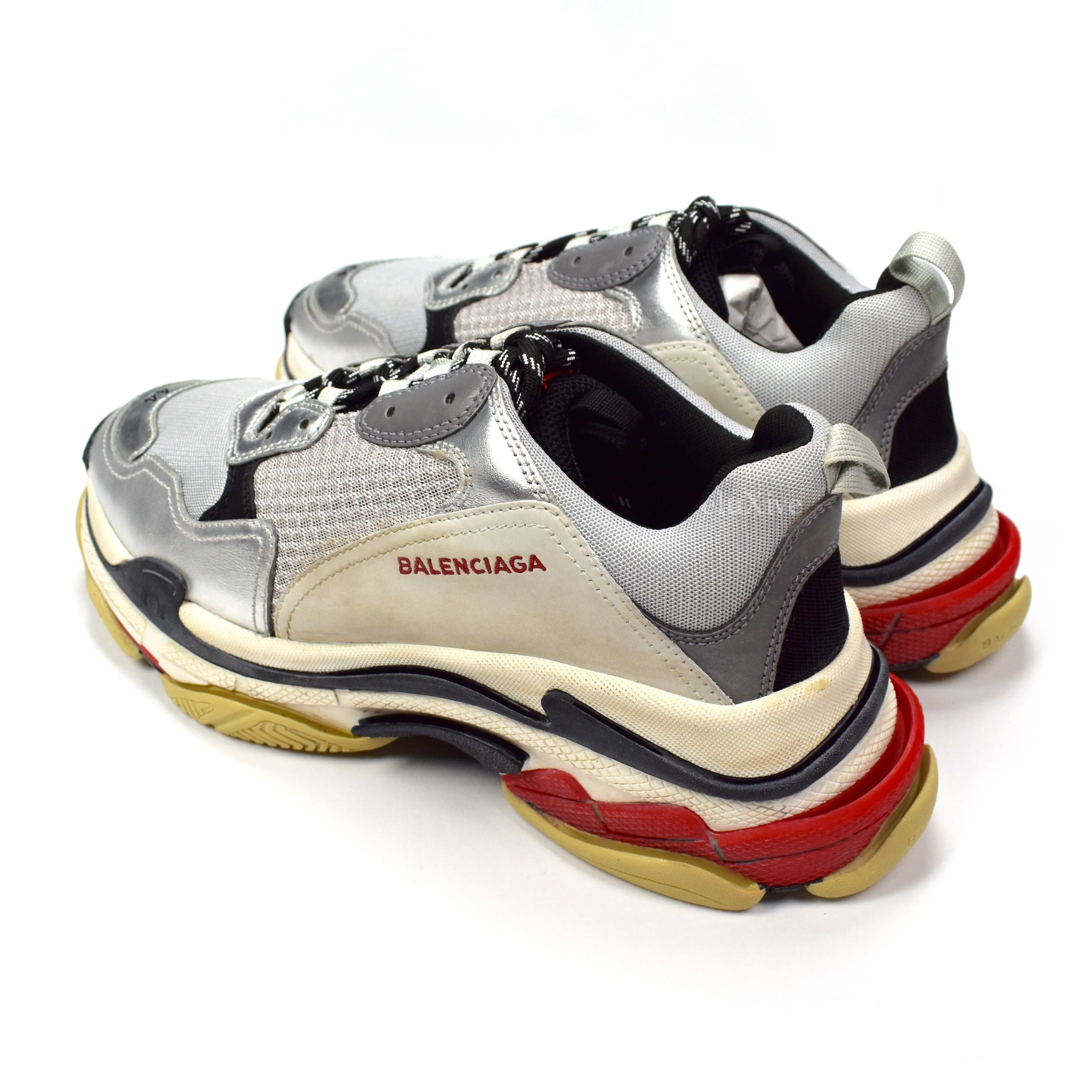 Balenciaga - SS18 Triple S Trainer (Silver/Red)