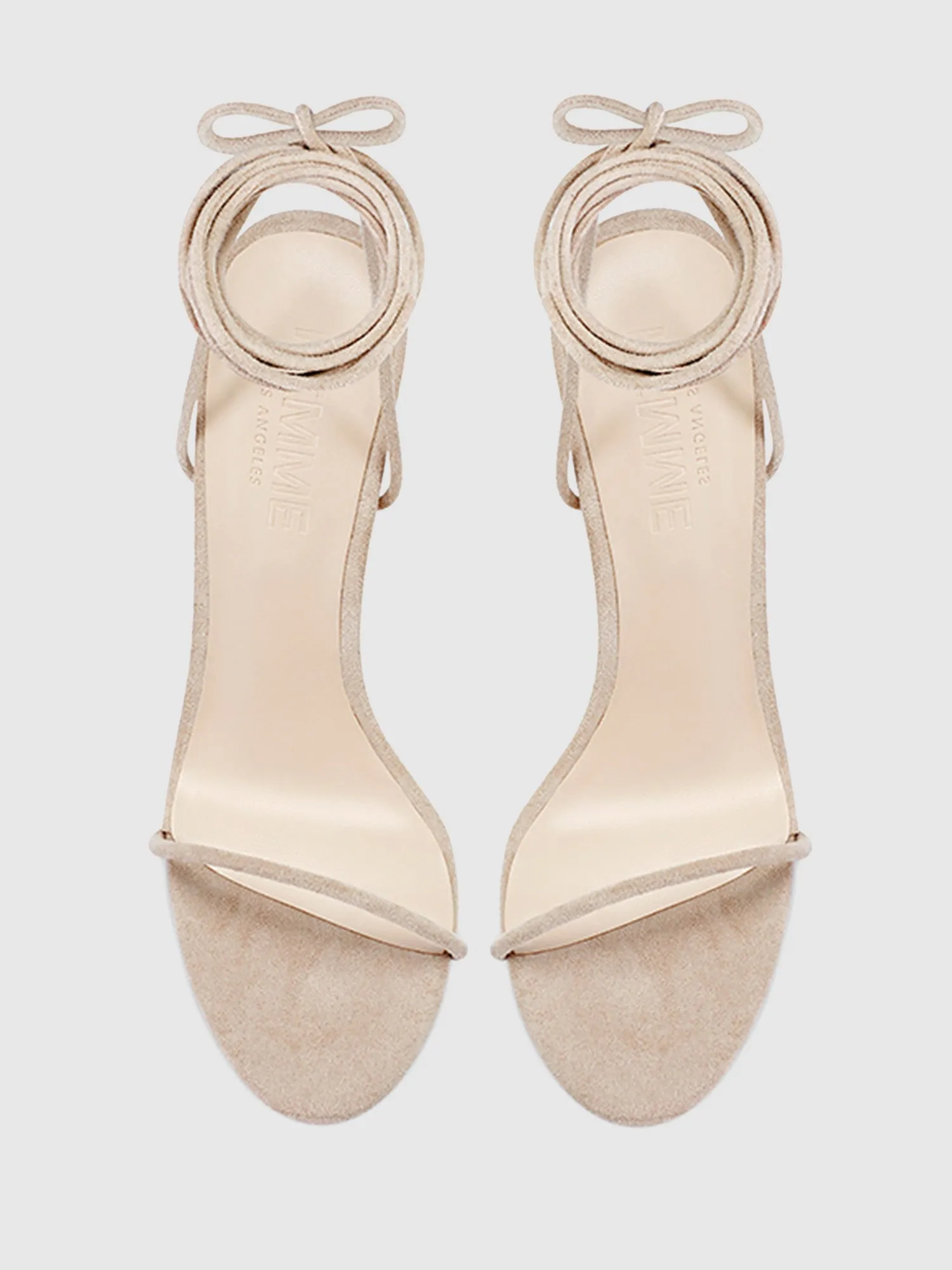 Barely There Lace Up Heel - Nude