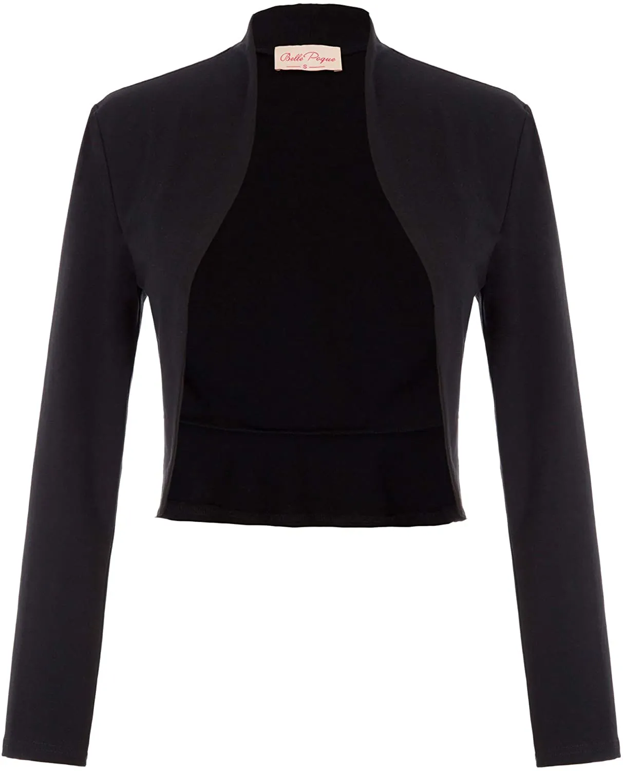 Belle Poque Women's Vintage Cropped Shrug Open Front Long Sleeve Ruffled Bolero Cardigan…