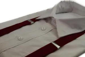 Boys Adjustable Maroon 65Cms Suspenders