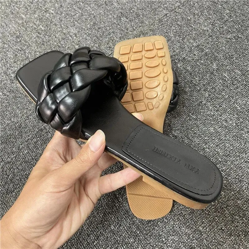 Braided 7cm High Heel Sandals