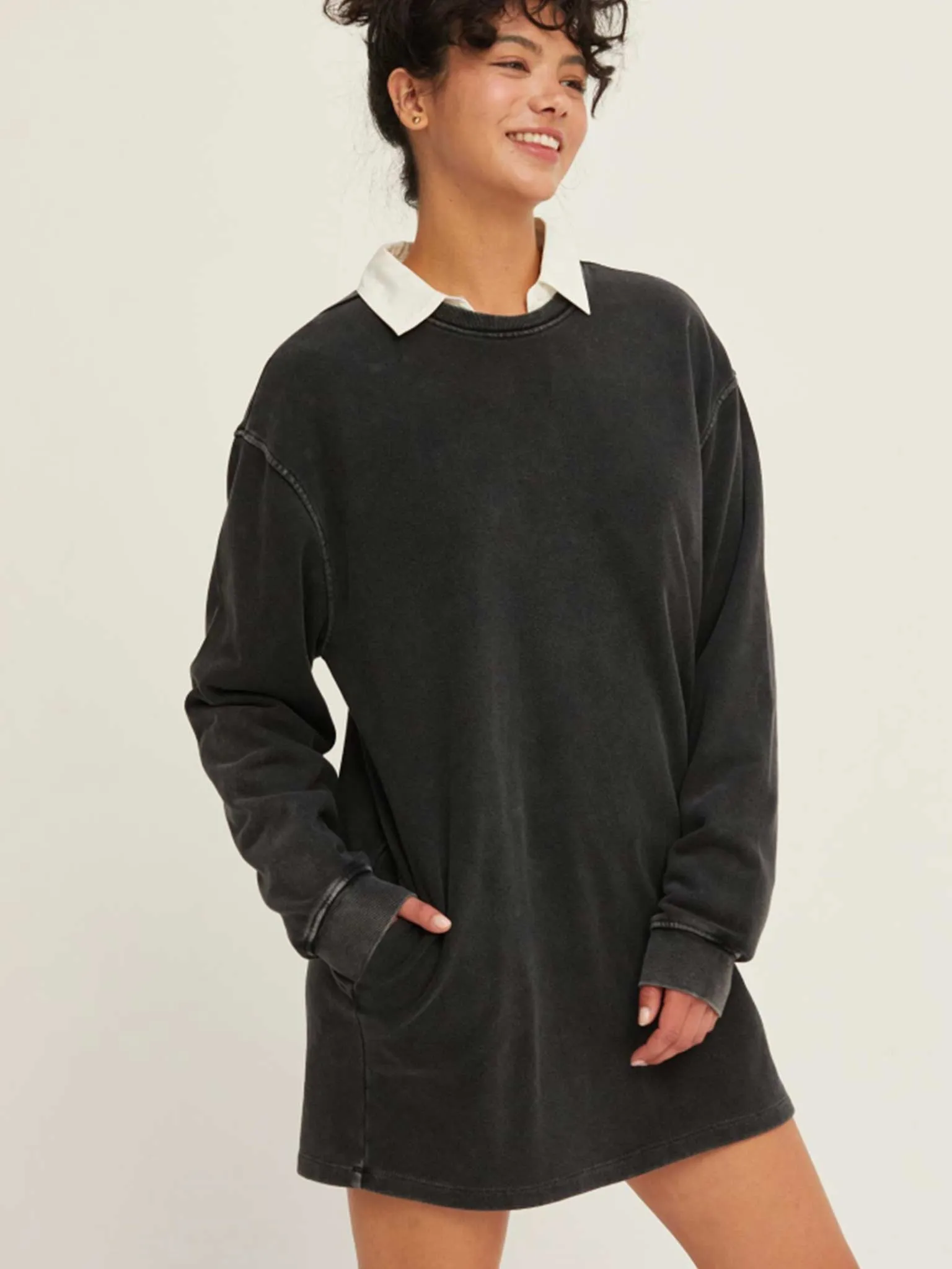 Casual Comfort Sweatshirt Dress