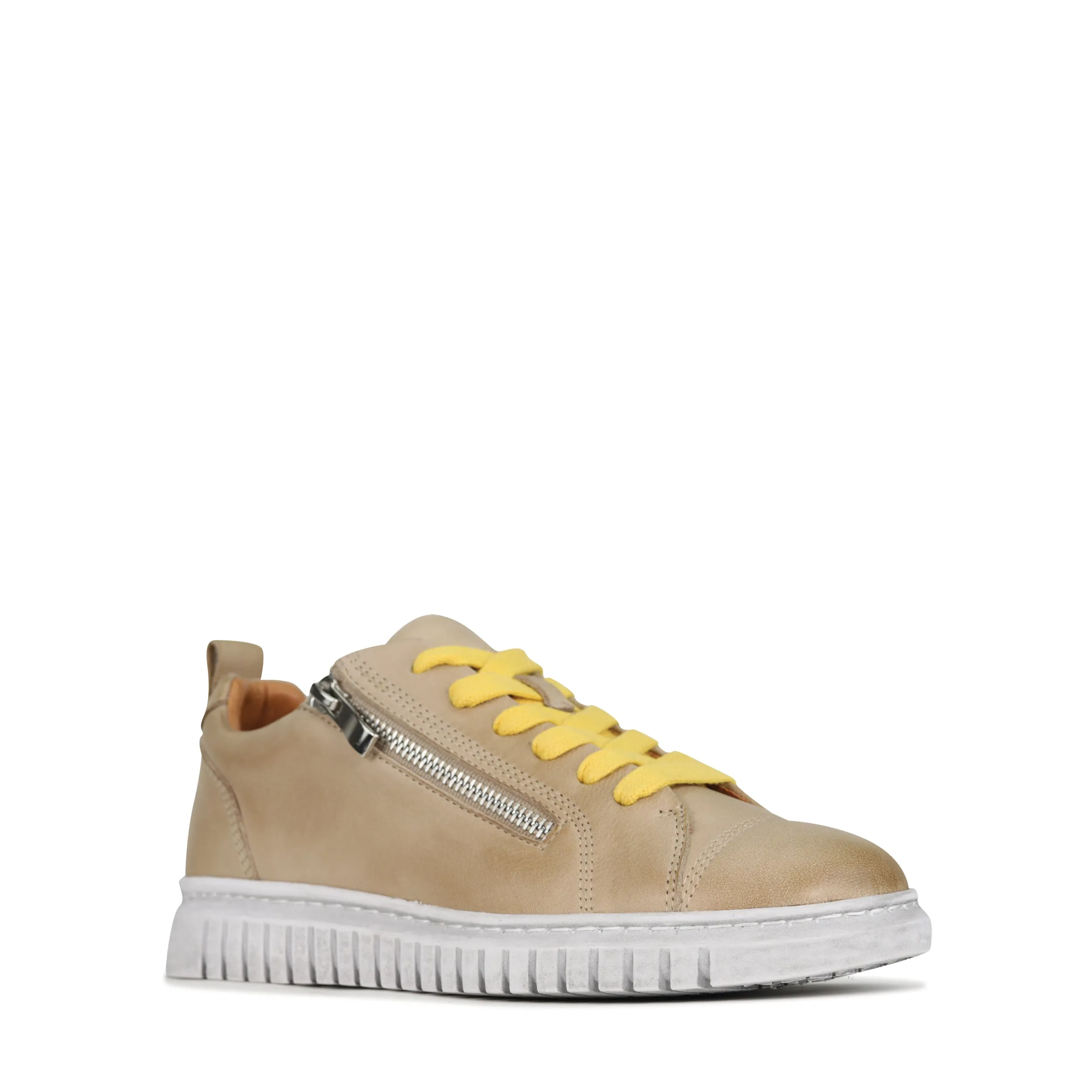 CLARENCE LEATHER LACE-UP SNEAKERS
