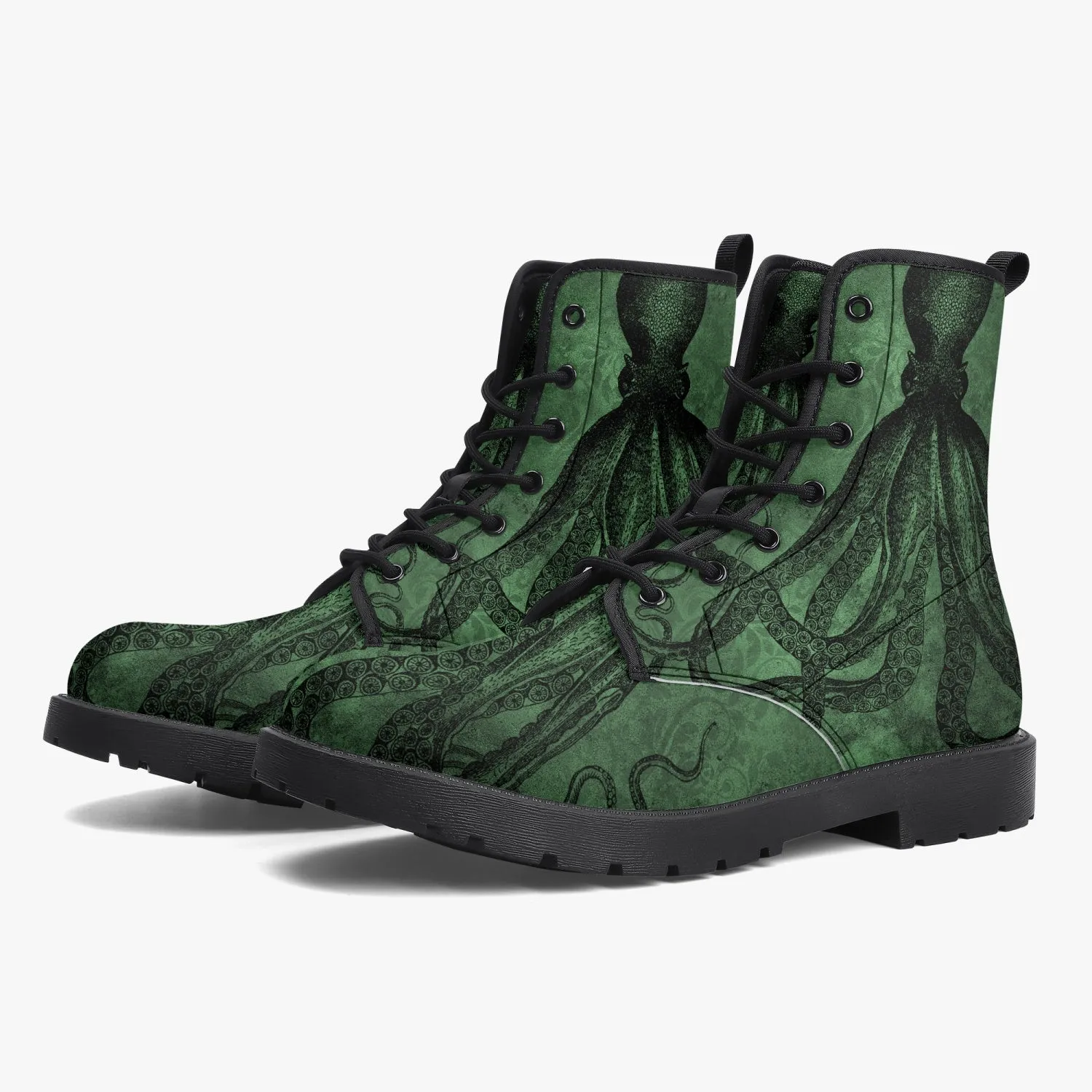 Cthullu Green Steampunk Boots (JPREG66)