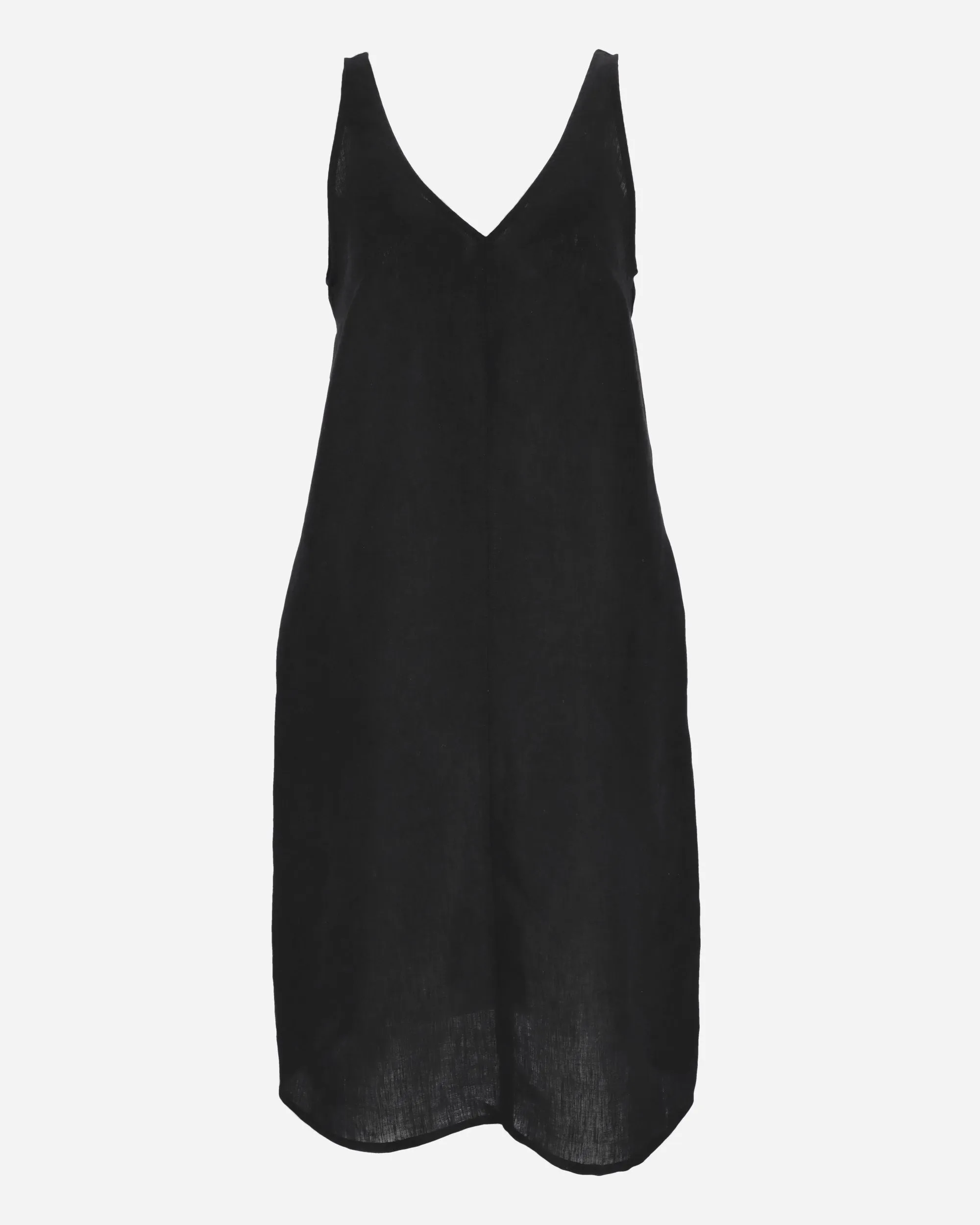 Cut-out linen dress TAHITI in Black