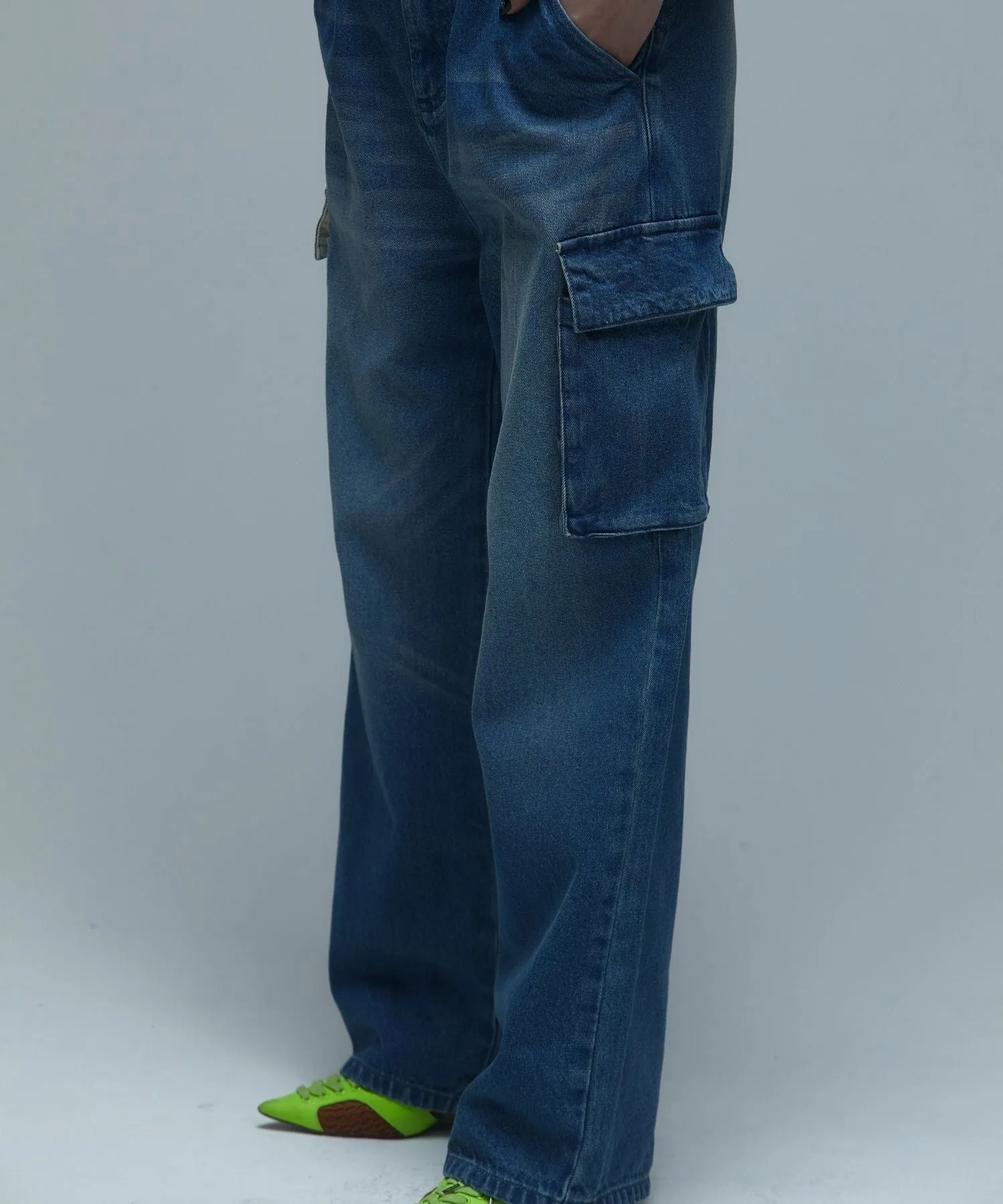 DENIM CARGO PANTS