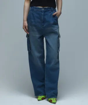 DENIM CARGO PANTS