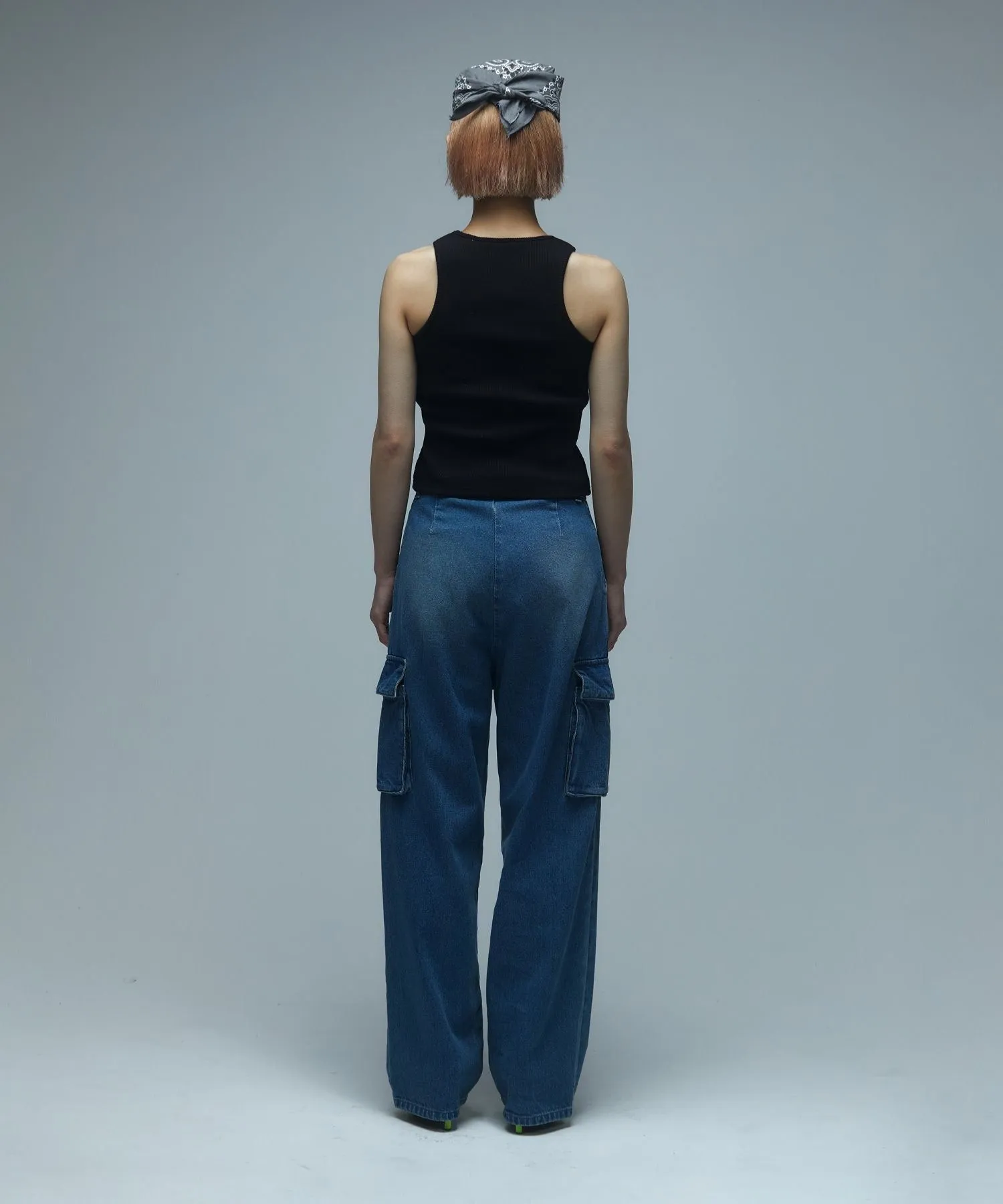 DENIM CARGO PANTS