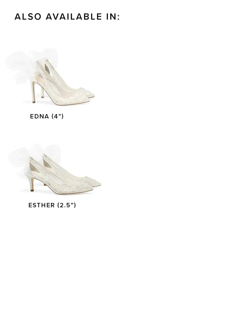 Edna - Floral and Tulle Bow Pump