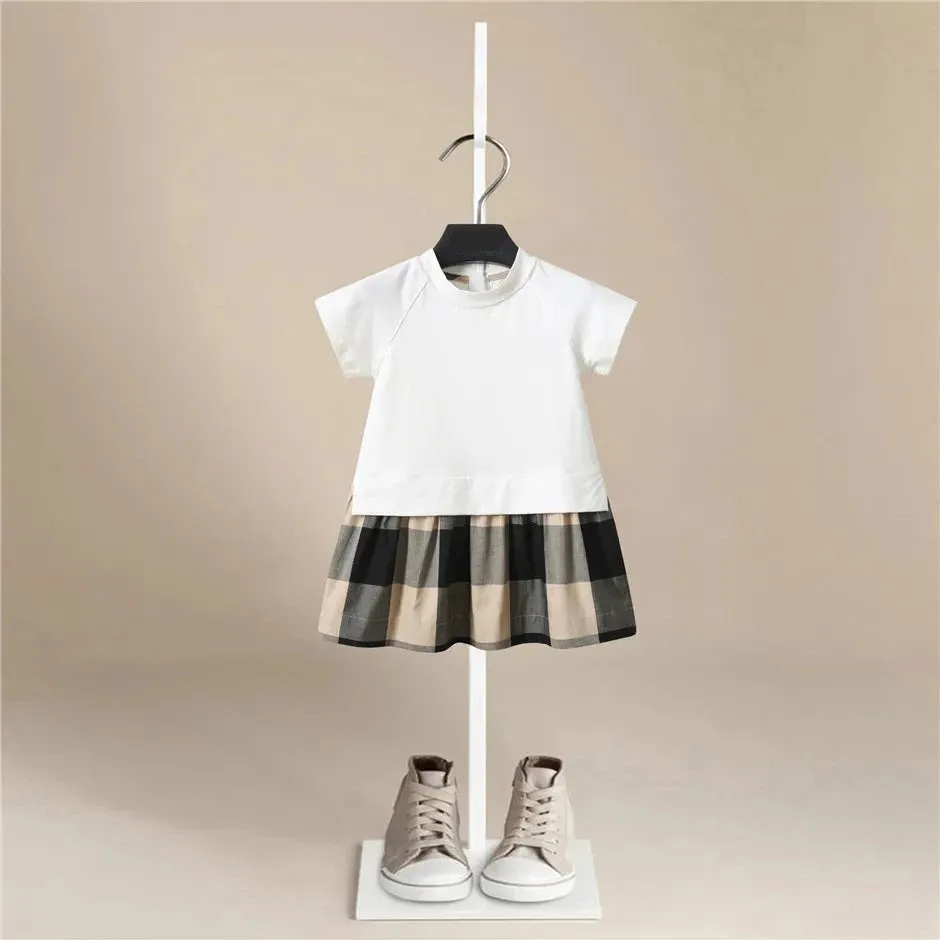 Eliza Cotton T-Shirt Plaid Dress