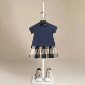 Eliza Cotton T-Shirt Plaid Dress