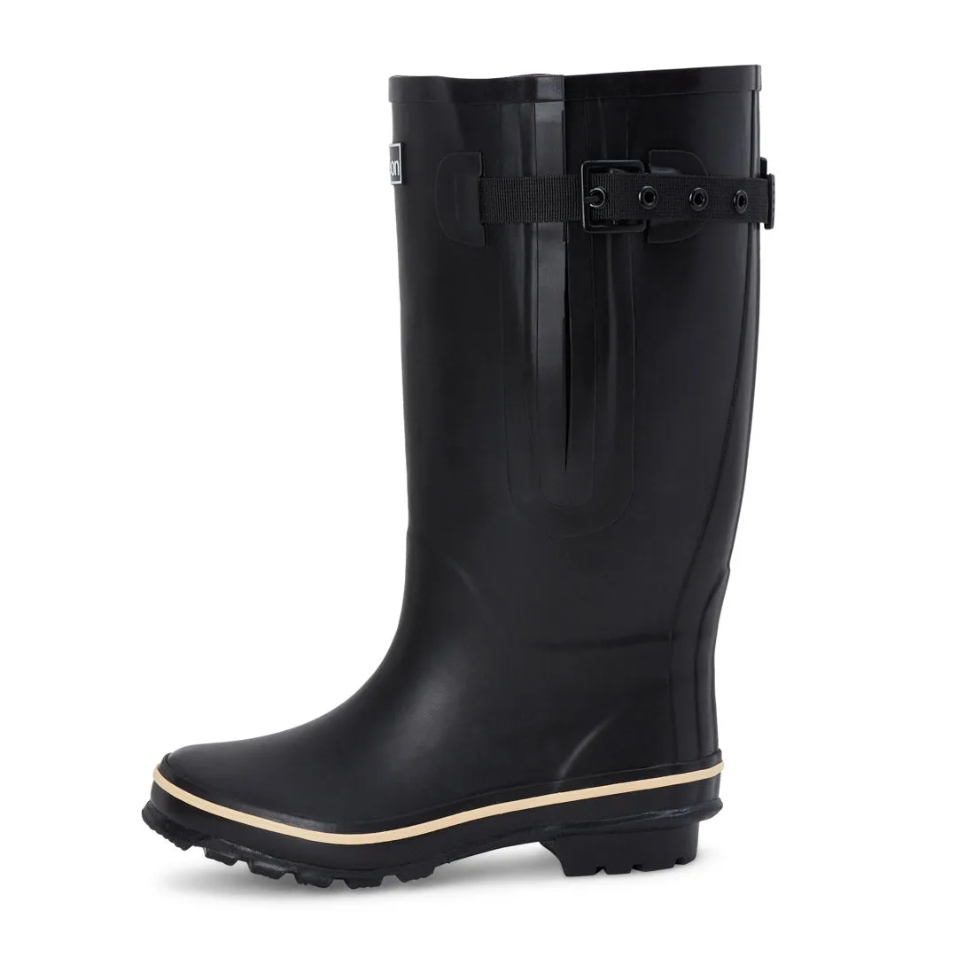 Extra Wide Calf Black Wellies - Wide in Foot and Ankle - Fit 40-57cm Calf
