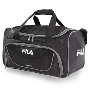 Fila Ace 2 Small Duffel Gym Sports Bag, Black/Grey One Size