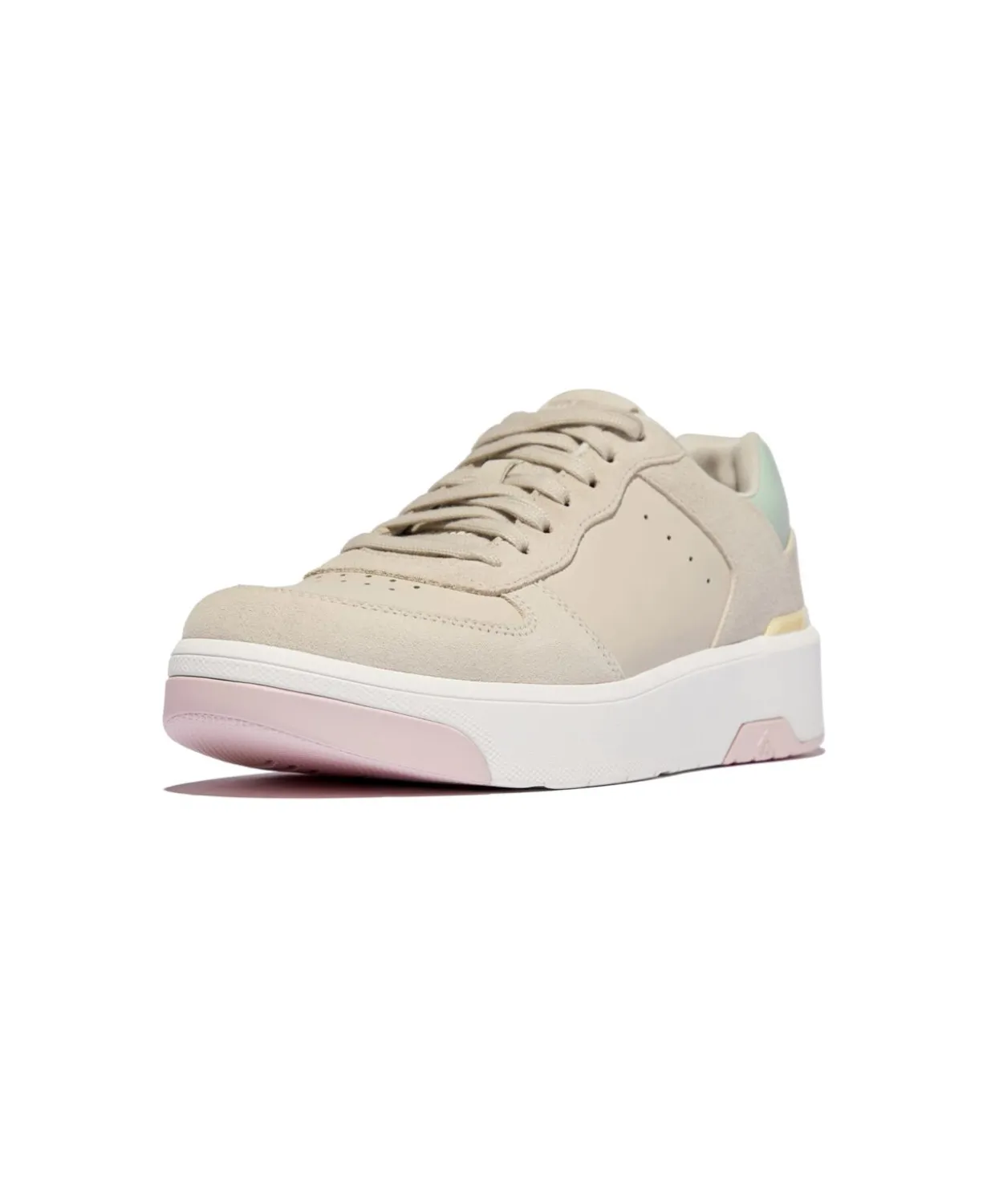 FitFlop Rally Evo Leather Sneaker Beige Multi