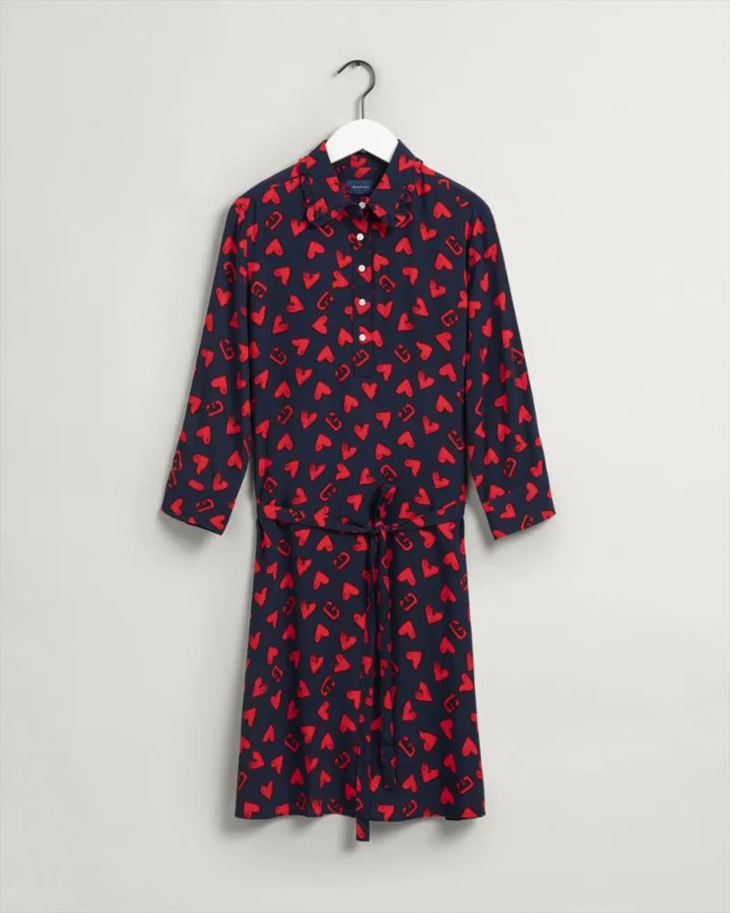 Gant Apparel Womens CV. COLLEGIATE HEART  DRESS 409/CLASSIC BLUE