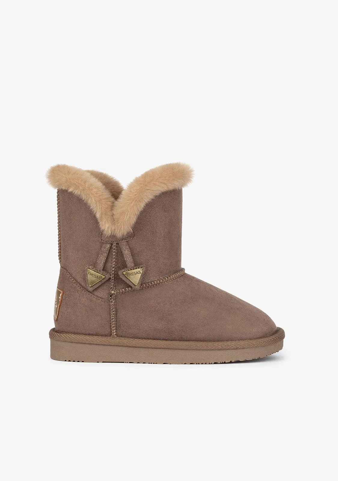 Girl's Taupe Metallized Australian Boots