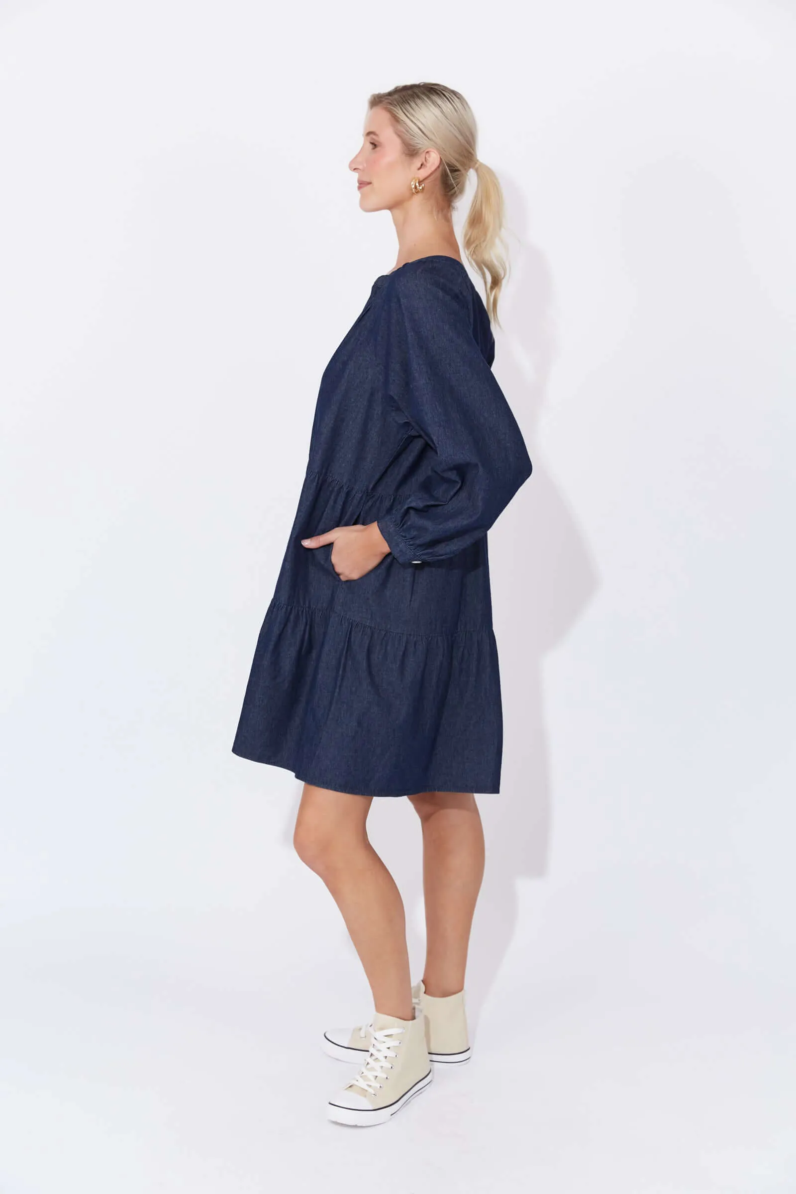 Haven Austin Denim Dress in Indigo Denim