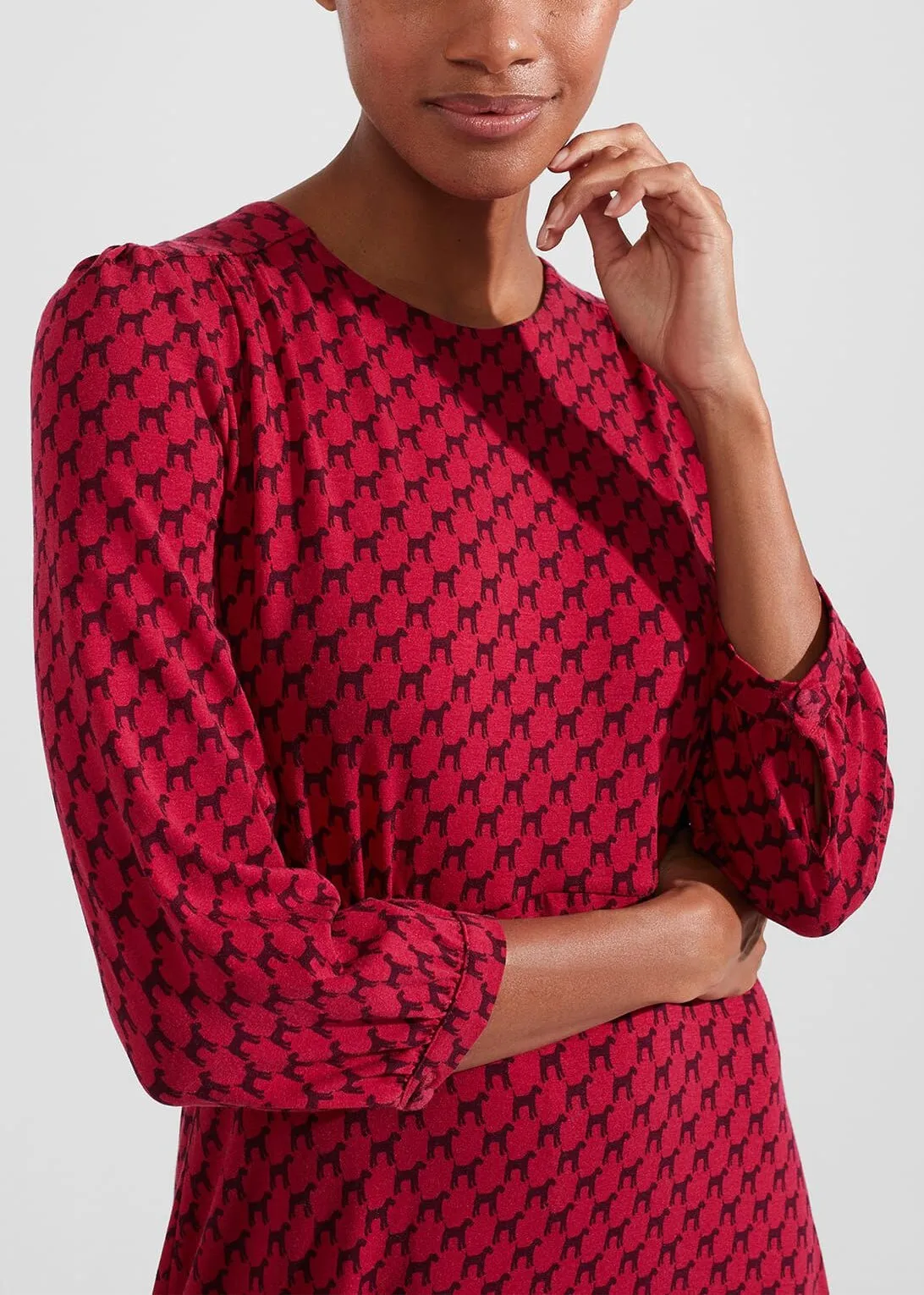 Indi Jersey Dress 0223/5051/3669l00 Berry-Red