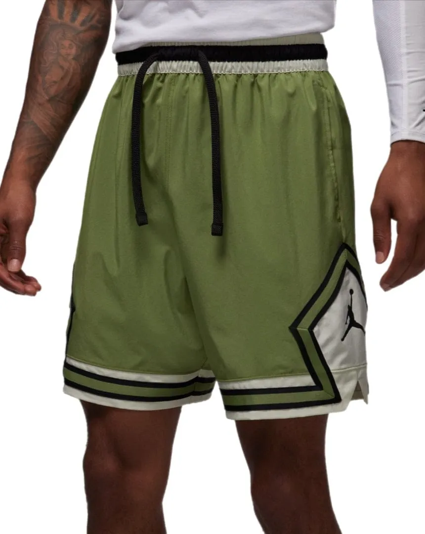 Jordan Dri-Fit Woven Diamond Shorts - Sky Olive / Sea Glass - Black