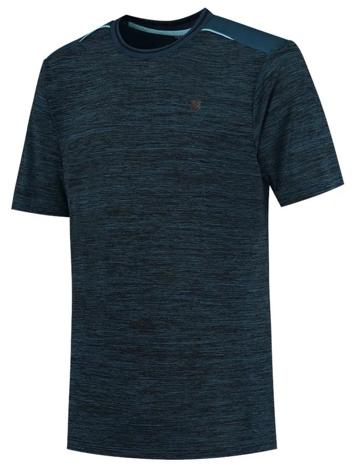 K-Swiss Hypercourt Badminton T-Shirt - Blue Opal Melange