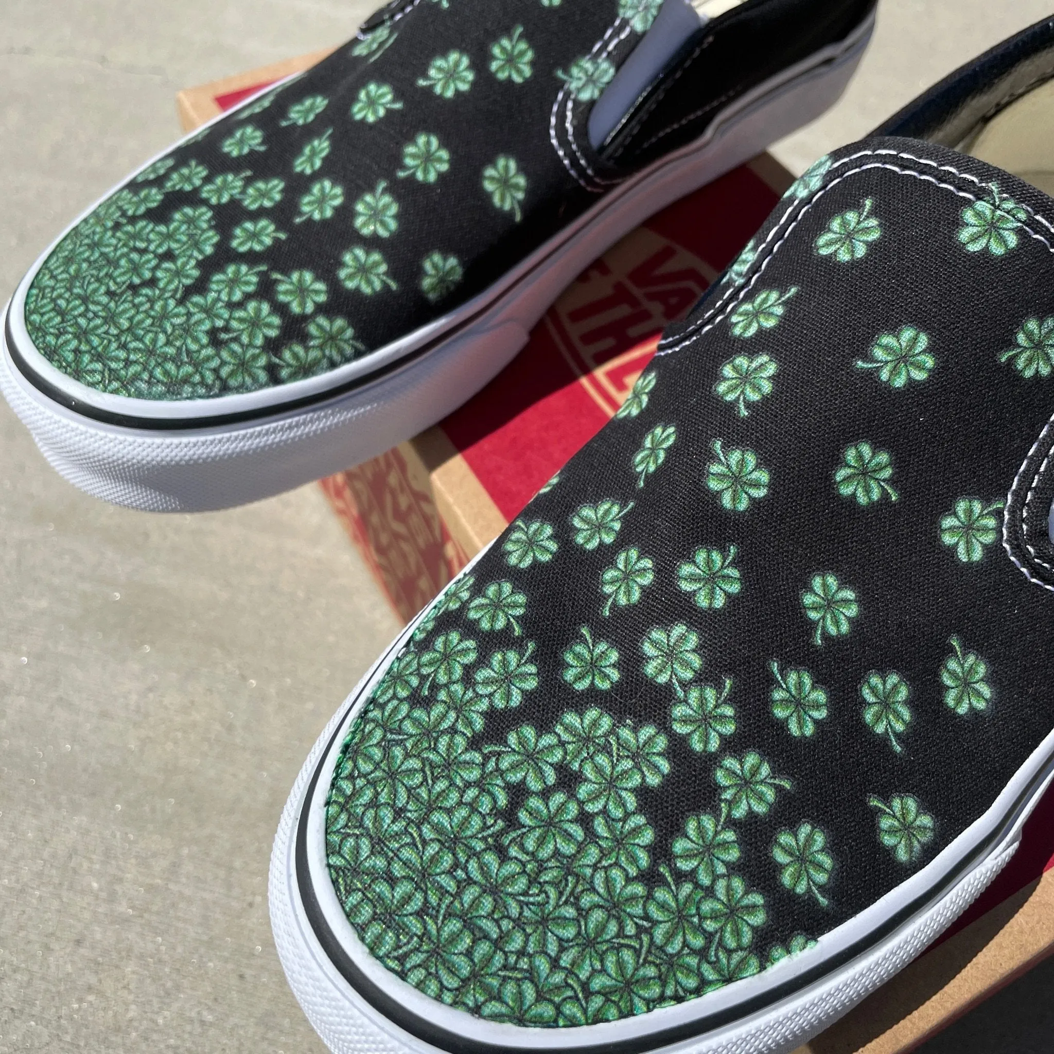 Kids Shoes - Clover Black Slip Ons