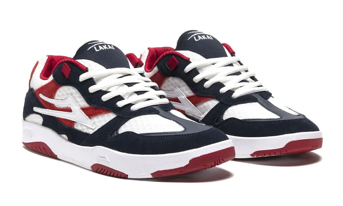 Lakai Evo 2.0 XLK Navy Red Suede Skate Shoes