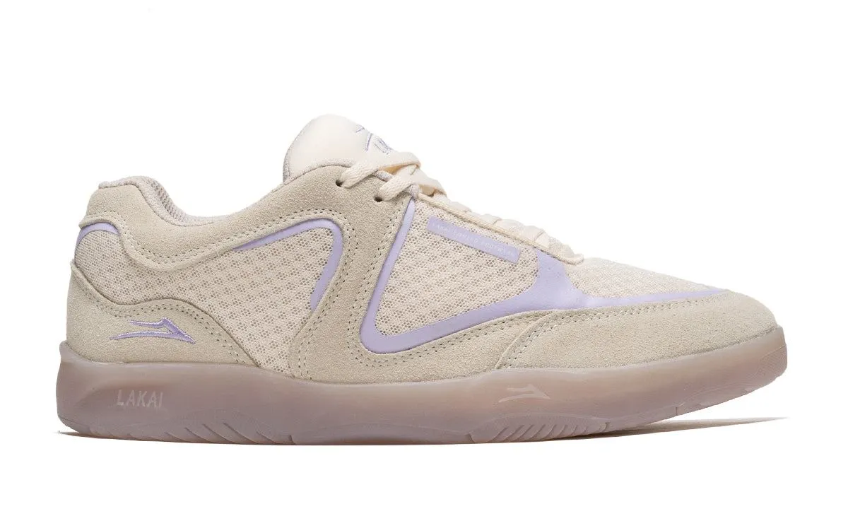 Lakai Fade Cream Lavender Suede Skate Shoes