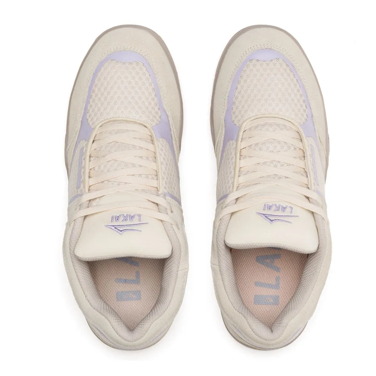 Lakai Fade Cream Lavender Suede Skate Shoes