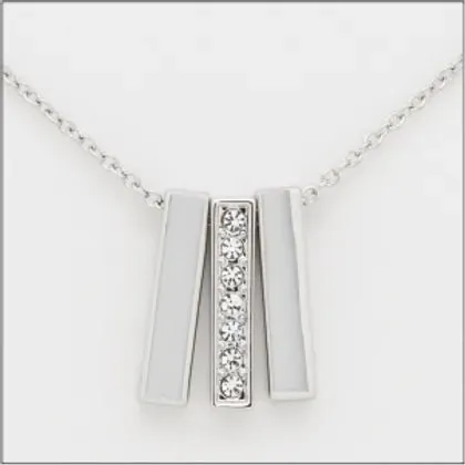 Layers Silver Trio Bar Necklace