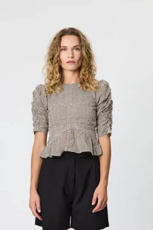 Marni Top Chocolate Herringbone