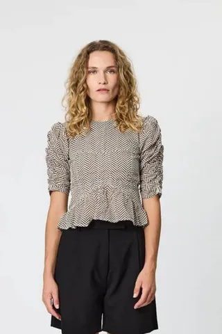 Marni Top Chocolate Herringbone