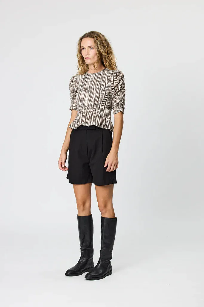 Marni Top Chocolate Herringbone