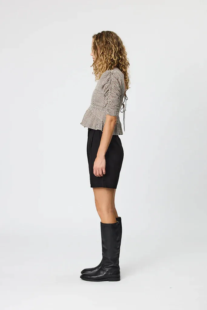Marni Top Chocolate Herringbone