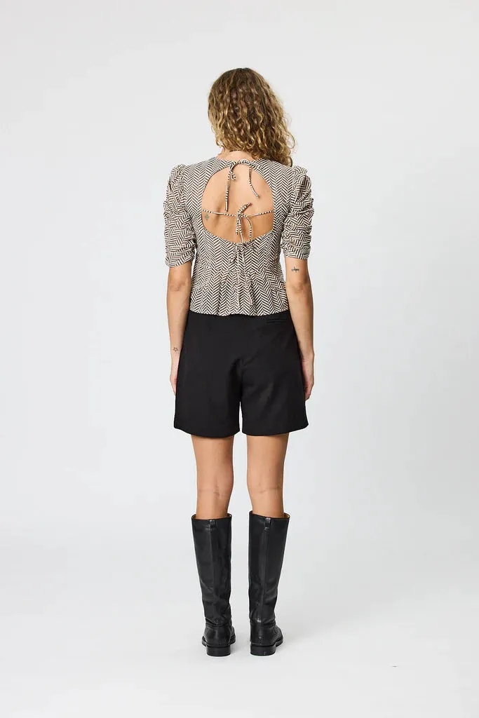 Marni Top Chocolate Herringbone