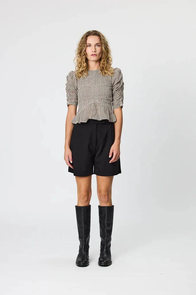 Marni Top Chocolate Herringbone