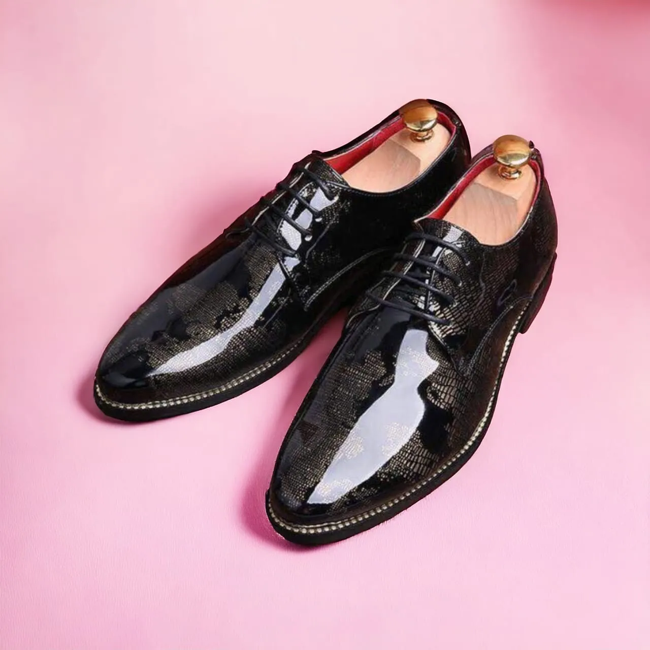 Men Fashion World Map Lace up Shoes
