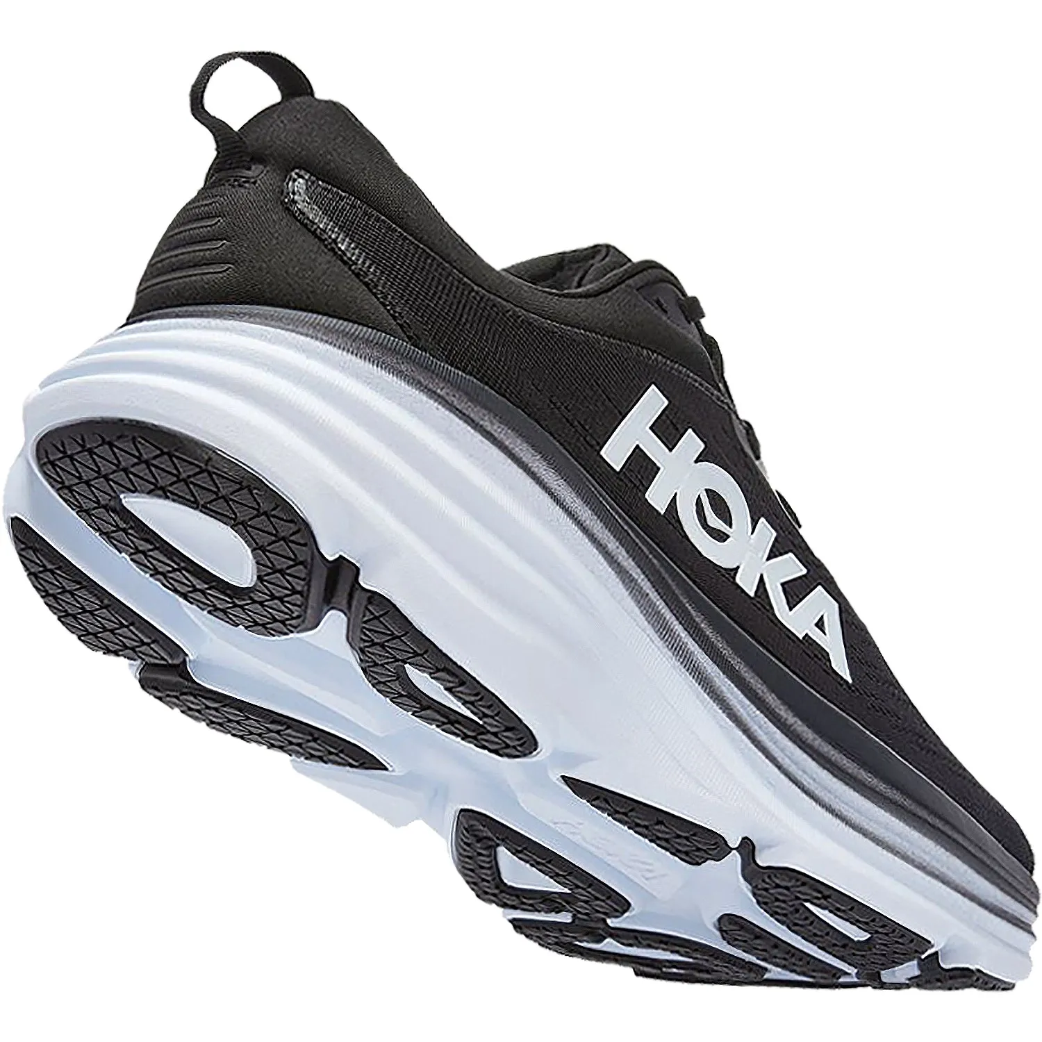 Men's Hoka Bondi 8 Black/White Mesh