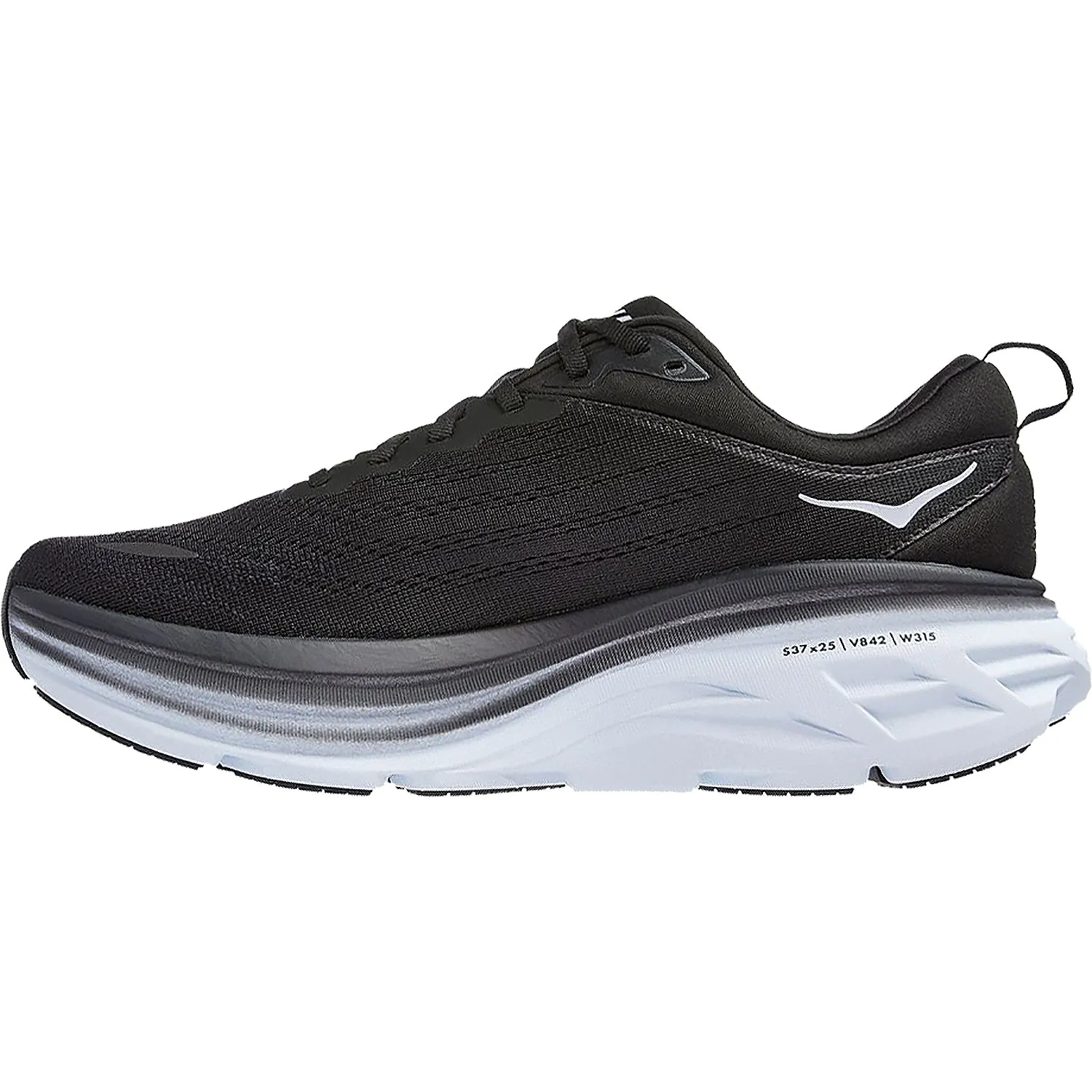 Men's Hoka Bondi 8 Black/White Mesh
