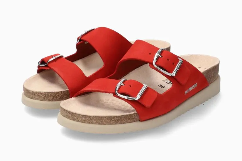 Mephisto "Harmony" Scarlet - Cork Sandal