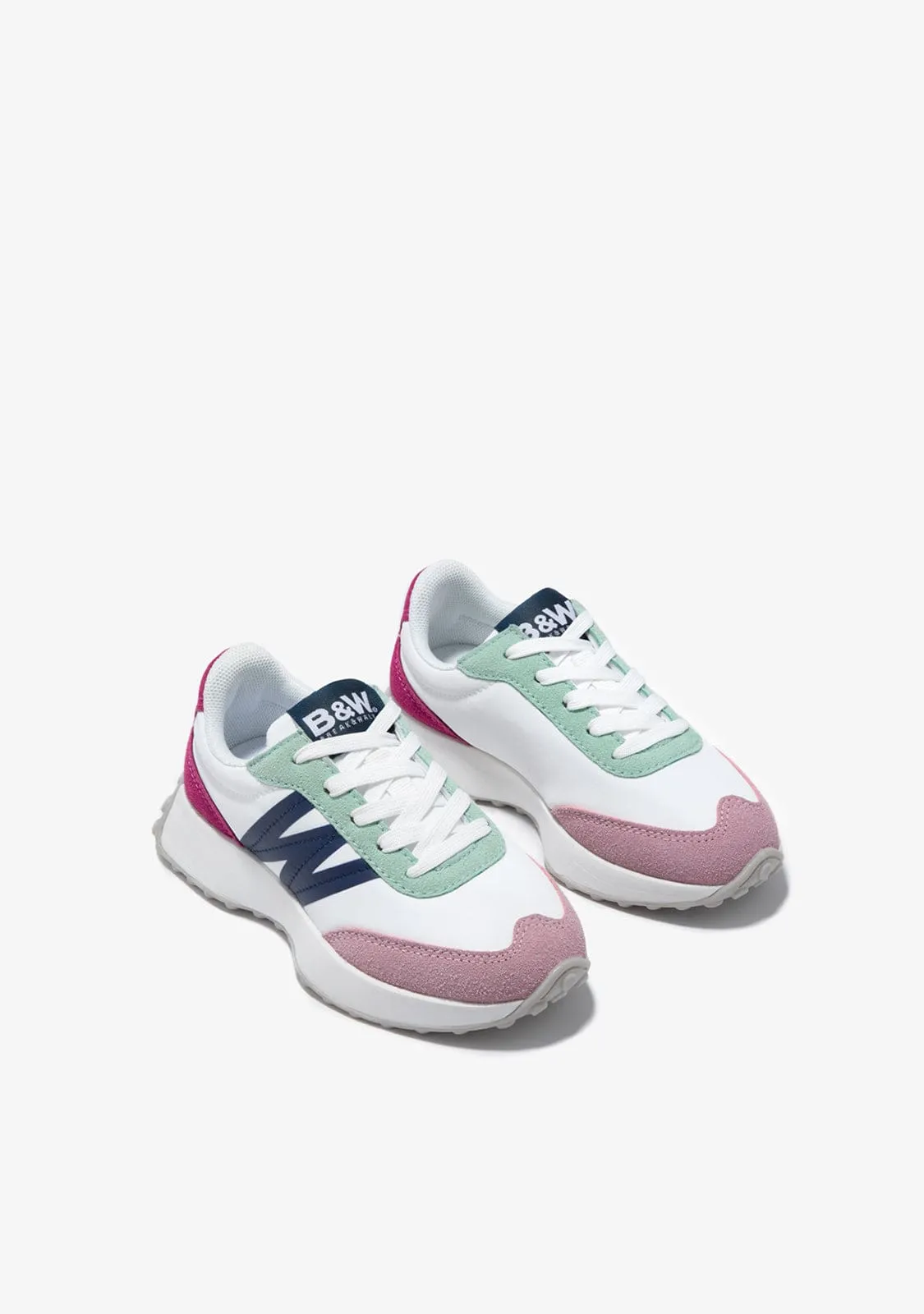 Multicolour B&W Logo Sneakers