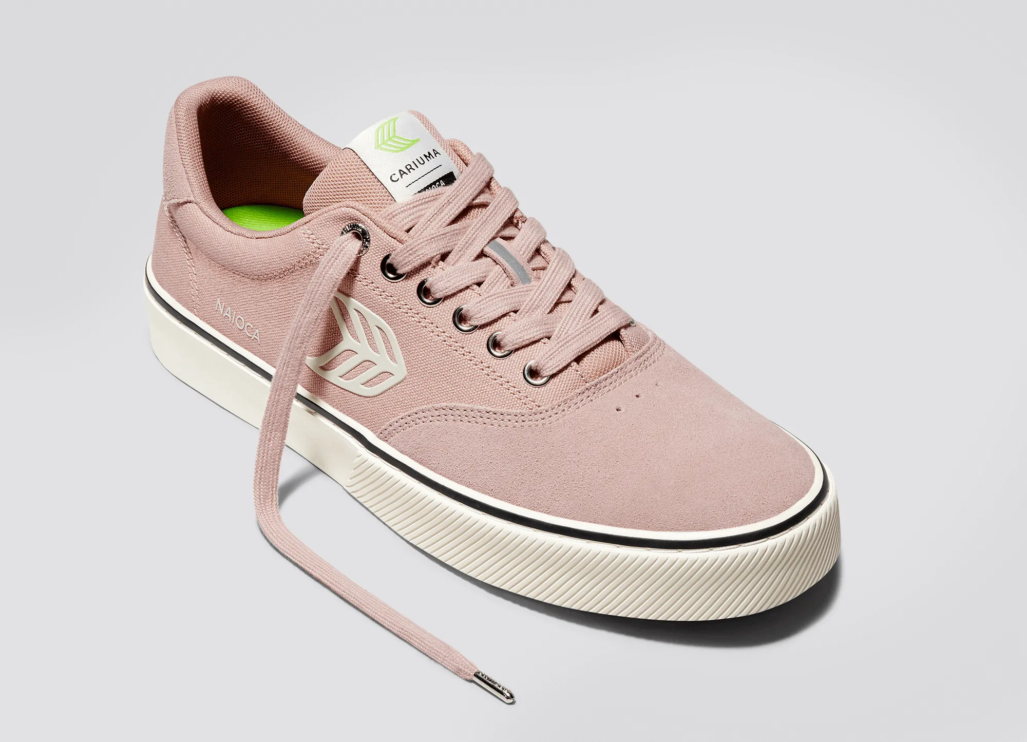 NAIOCA Skate Rose Suede and Canvas Ivory Logo Sneaker Men
