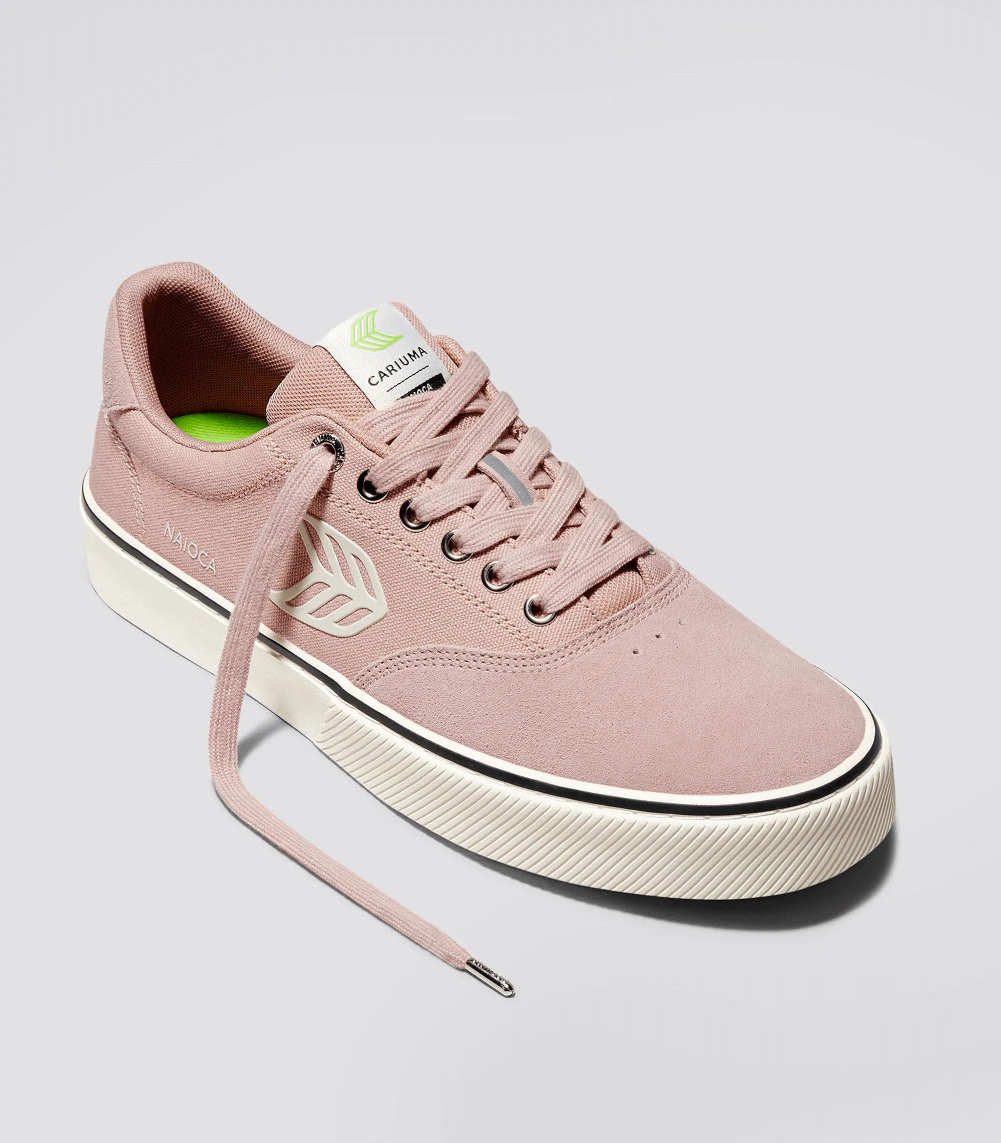 NAIOCA Skate Rose Suede and Canvas Ivory Logo Sneaker Men