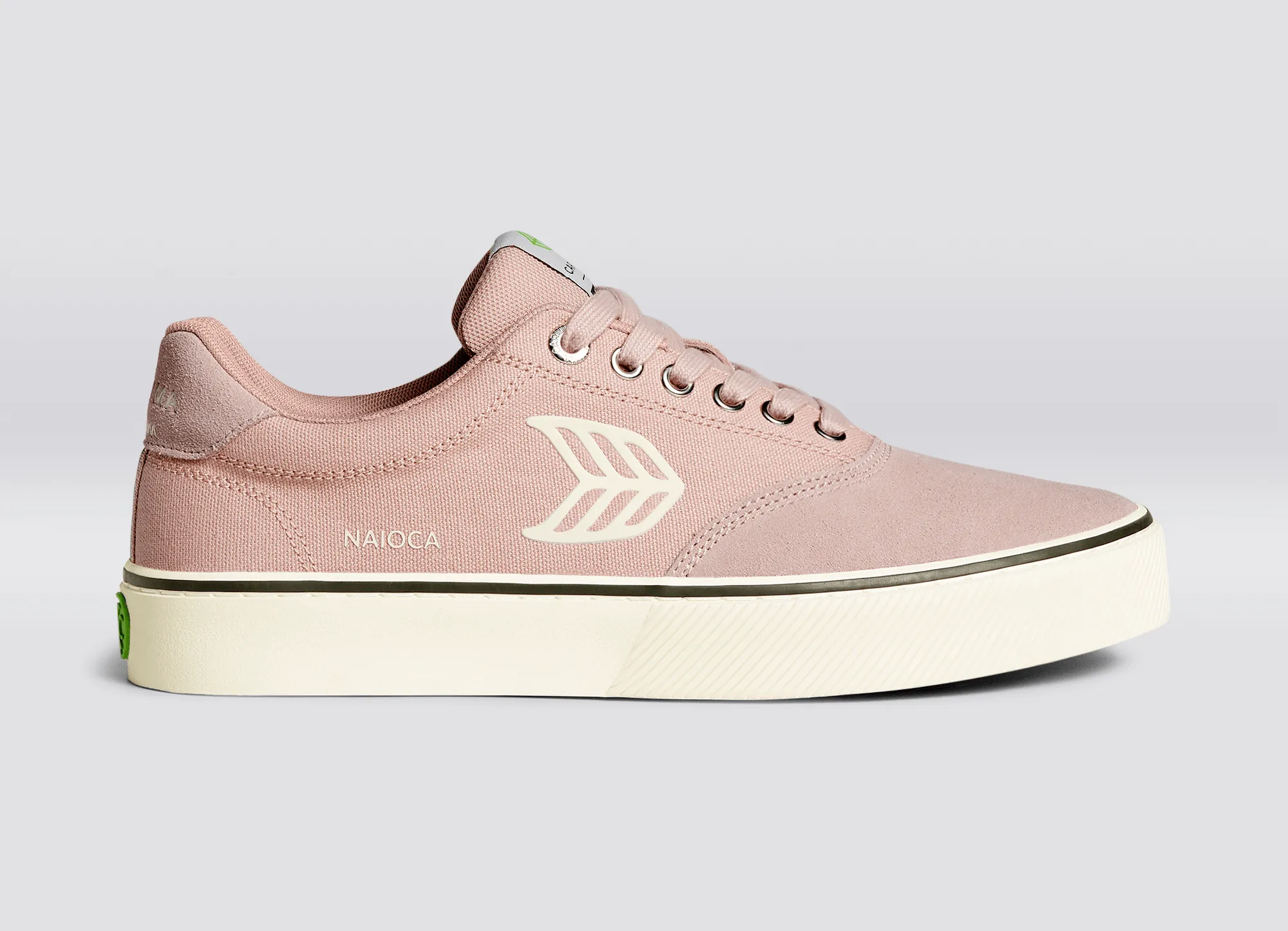 NAIOCA Skate Rose Suede and Canvas Ivory Logo Sneaker Women