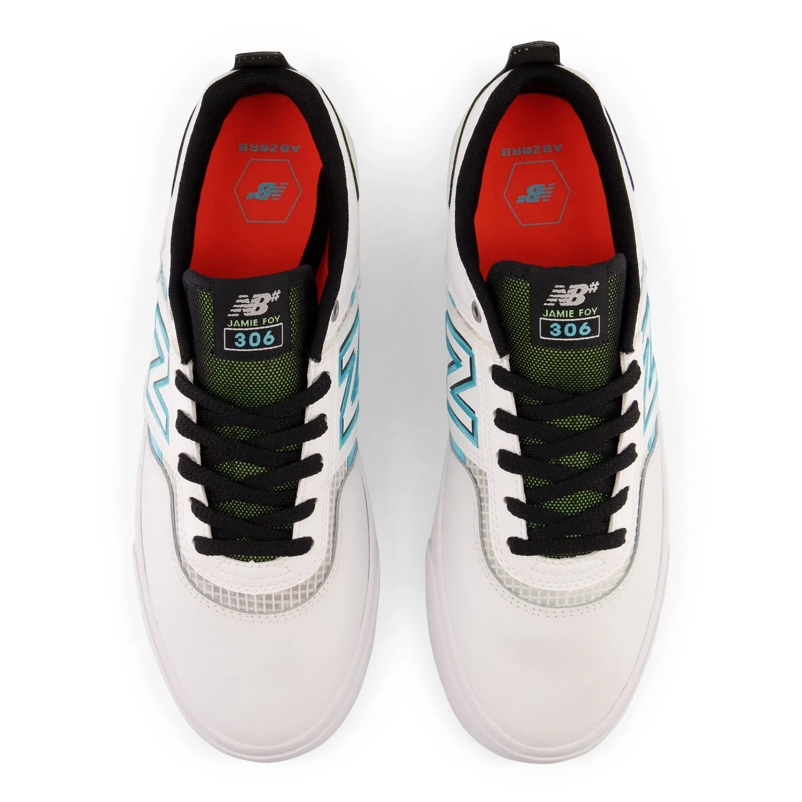 NEW BALANCE 306WAV WHITE WITH AQUA SKY 8